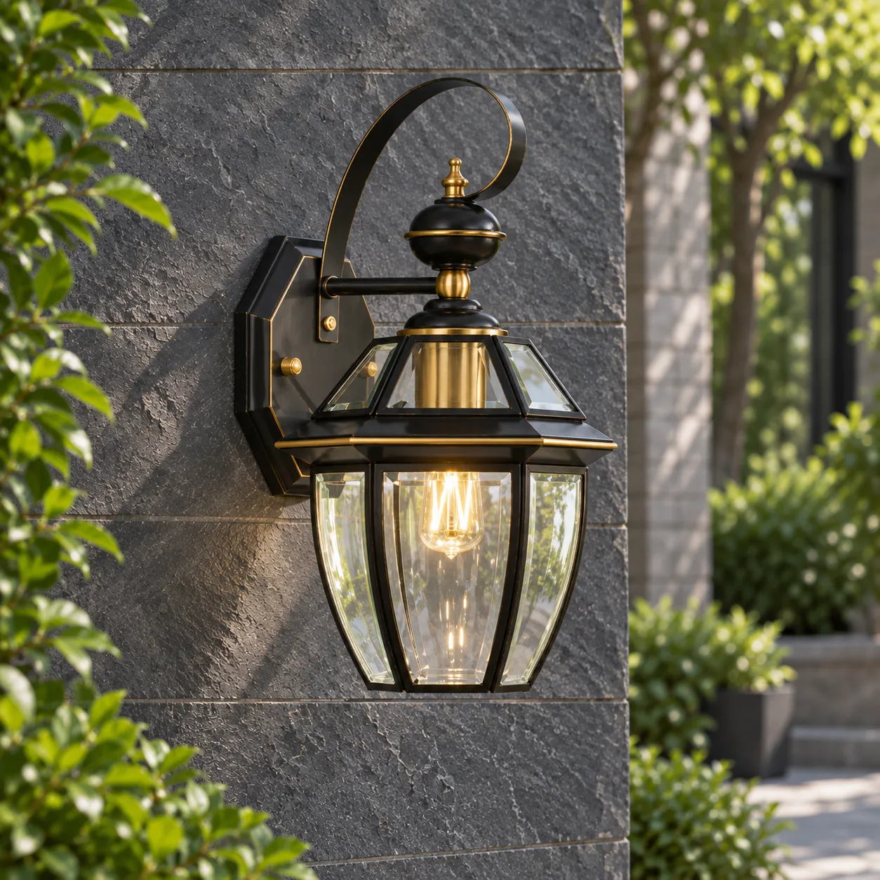 Scroll Lantern Sconce — photograph 2
