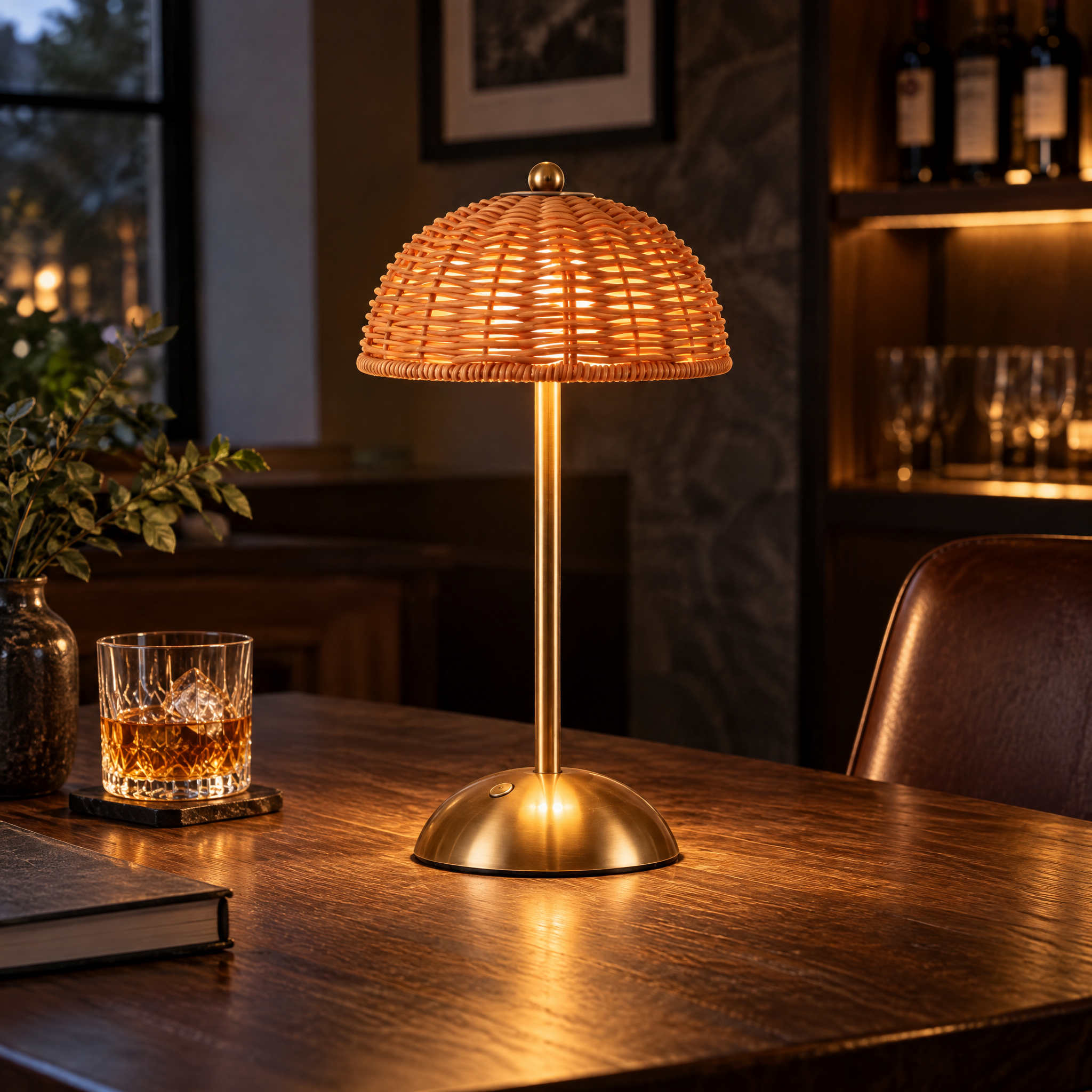 Woven Cordless Lamp — lead view