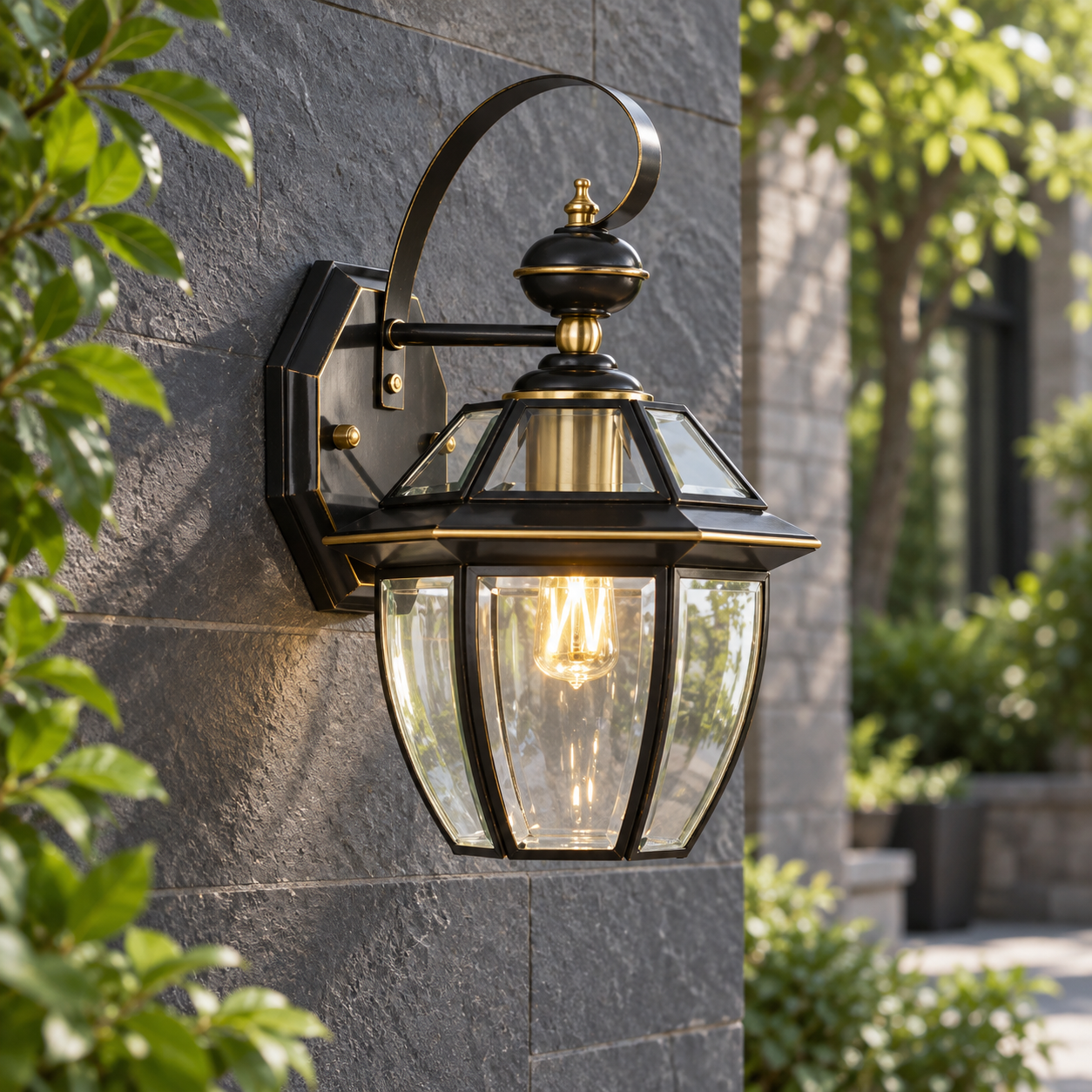 Scroll Lantern Sconce — photograph 1