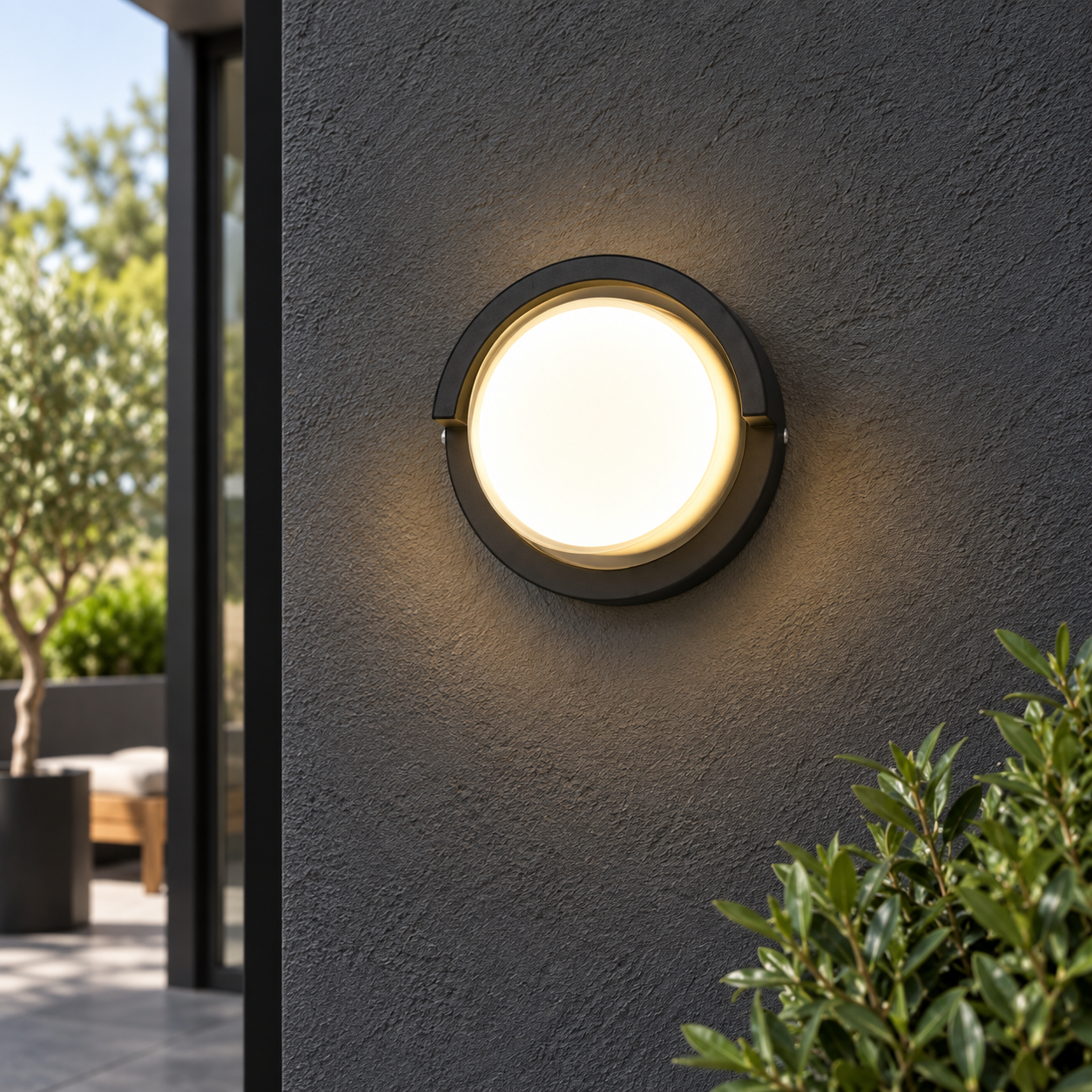 Round Hood Wall Light — photograph 2